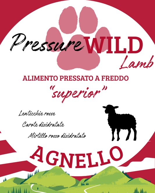 Pressure Wild con Agnello, Lenticchie, Carote & Mirtillo rosso ( "superior" )