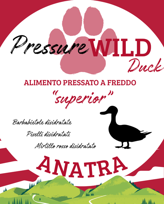 Pressure Wild con Anatra, Barbabietole & Piselli ("superior")