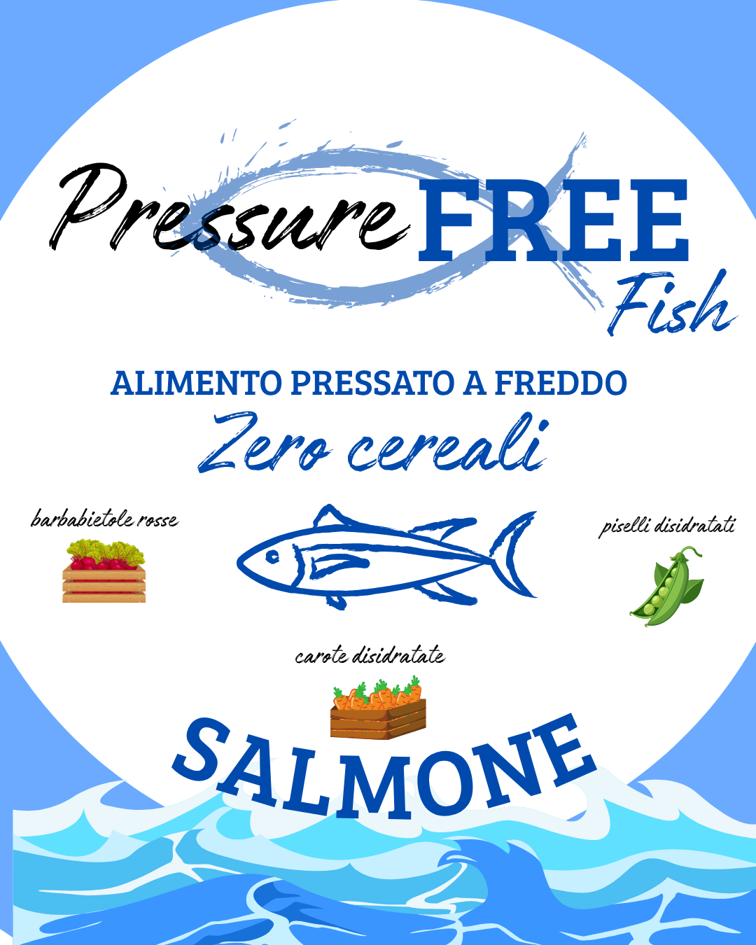 PressureFree Fish con Salmone, Piselli & Barbabietole (zero cereali)