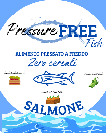 PressureFree Fish con Salmone, Piselli & Barbabietole (zero cereali)